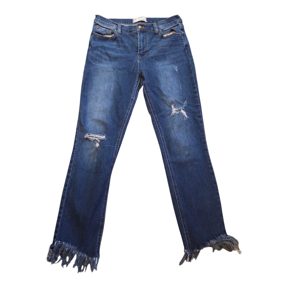 Free People Frayed Hem Blue Women's‎ Jeans